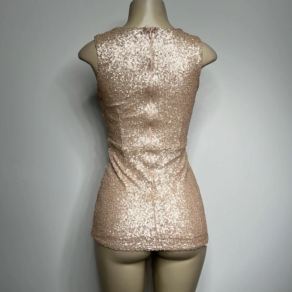 Tobi XS gold sequin mini dress - Picture 4 of 4